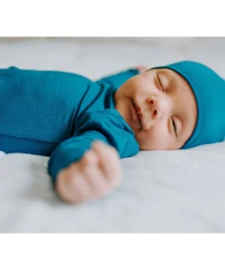 Three Little Tots Blue Knotted Beanie