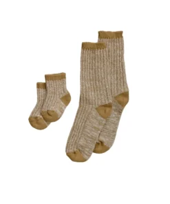Olivia J Burnt Mustard Chunky Knit Socks