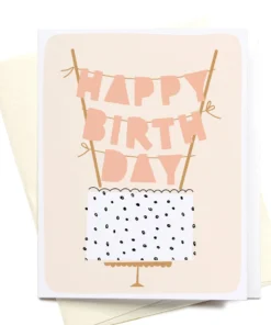 Onderkast Party Time Happy Birthday Cake Topper Greeting Card