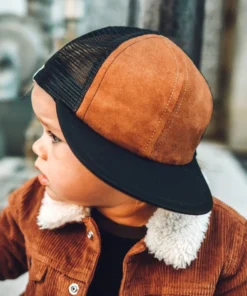 George Hats Camel Suede Trucker Hat Headwear