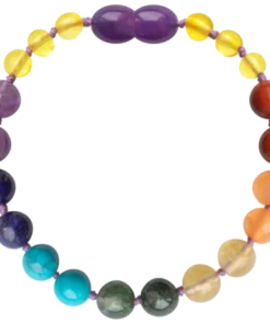 Powell's Owl Jewelry Amber Gemstone Honey + Chakra Bracelet