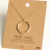 Fame Accessories Circle Hoop Necklace