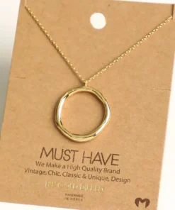 Fame Accessories Circle Hoop Necklace