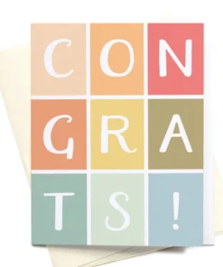 Onderkast Congrats Colorblocks Greeting Card