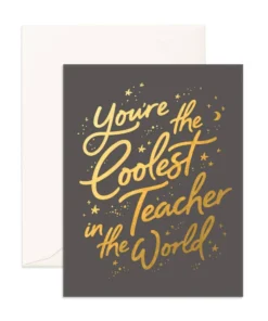 Fox + Fallow Coolest Teacher Bohemia Greeting Card