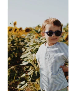 Eli + Nev Blue Cotton Striped Pocket Tee Tops