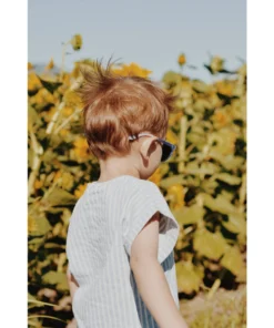 Eli + Nev Blue Cotton Striped Pocket Tee Tops