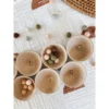Elm + Otter Wooden Counting Bowls + Felt Balls Toy