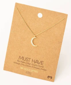 Fame Accessories Necklaces Crescent Moon Necklace