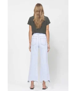 J+j Light Denim Cropped Flare Jeans Jeans + Pants