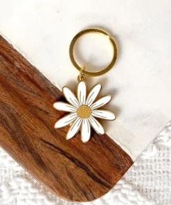 Elyse Breanne Designs Daisy Metal Keychain Keychains