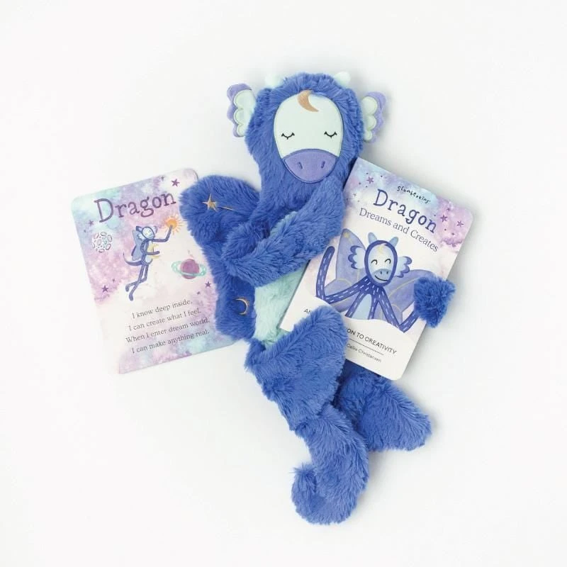 Slumberkins Dragon Celestial Blue Snuggler - Creativity Collection 3 Slumberkins Dragon Celestial Blue Snuggler - Creativity Collection