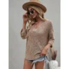 J+j Tops Beige Drop Shoulder 3/4 Length Sweater