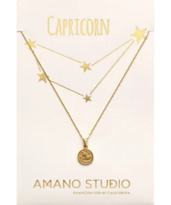 Amano Studio Tiny Zodiac Capricorn Gold Necklace