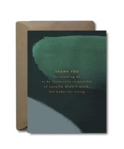 Black Lab Studio Financially Responsible Father's Day Greeting Card