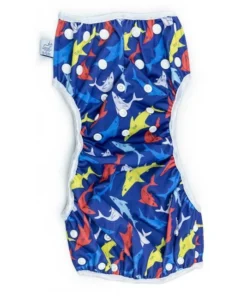Beau + Belle Littles Sharks Reusable Swim Diaper
