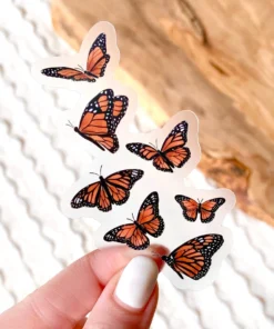 Elyse Breanne Designs Clear Flying Butterflies Sticker Paper Goods