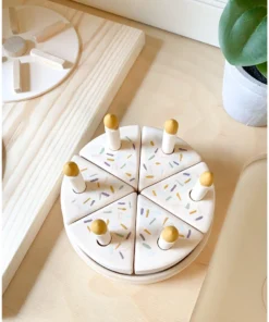 Elm + Otter Funfetti Birthday Wooden Toy Cake