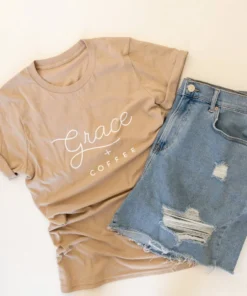 Saucetribe Graphic Tees Grace + Coffee Tee