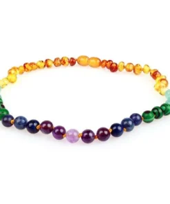 Powell's Owl Jewelry Amber Gemstone Rainbow Necklace