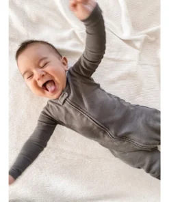 Loved Baby Sleepers Dark Gray Organic Cotton Zip Sleeper