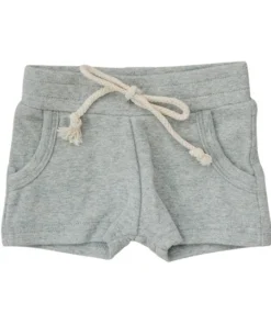 Mebie Baby Heather Grey Organic Cotton Shorts