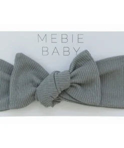 Mebie Baby Headwear Grey Organic Cotton Ribbed Headband
