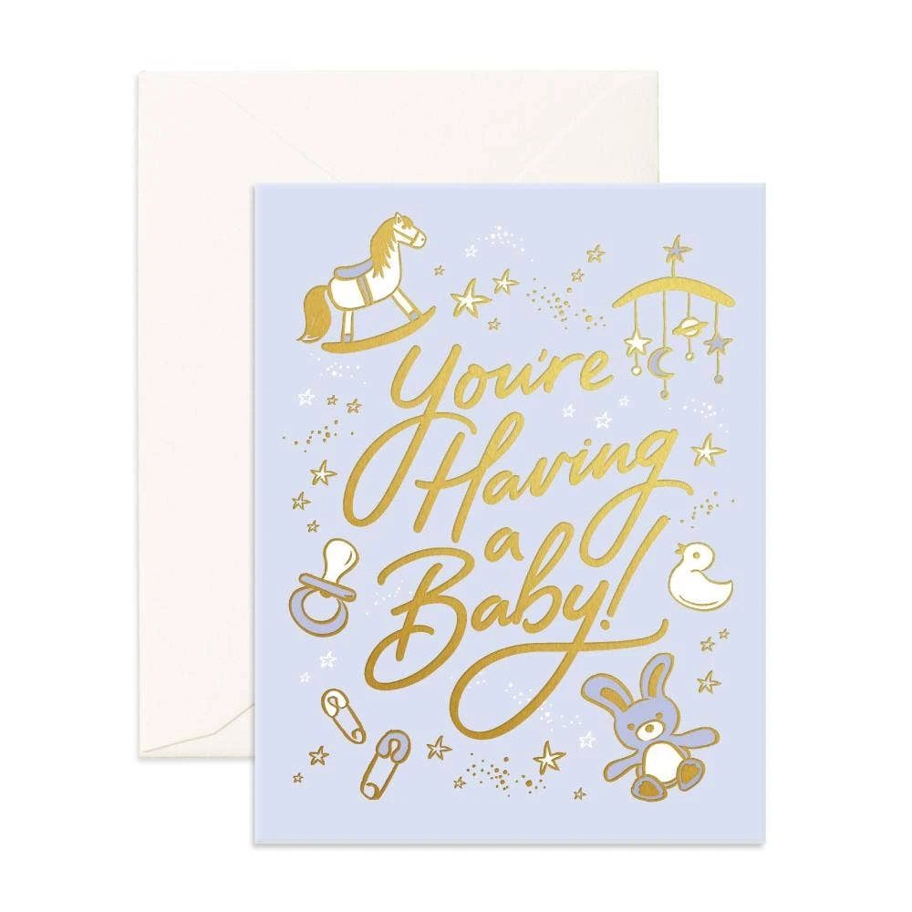 Fox + Fallow Party Time Having A Baby Greeting Card 3 Fox + Fallow Party Time Having A Baby Greeting Card