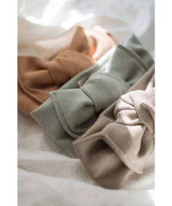 Mae + Skye Headwear Mushroom Ribbed Knit Headwrap