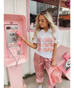 Gina Tees Pink Howdy Texas Stacked Tee Graphic Tees