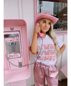 Gina Tees Pink Howdy Texas Stacked Tee Graphic Tees