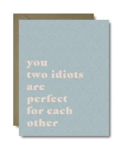 Black Lab Studio Party Time Two Idiots Wedding Greeting Card
