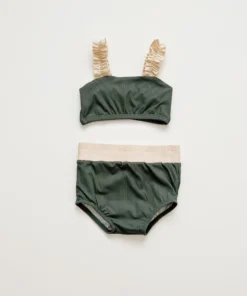 Orcas Lucille Deep Sea Strap Bandeau Bikini Set Swim