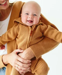 Goumi Kids Acorn Organic Cotton Knit Hoodie