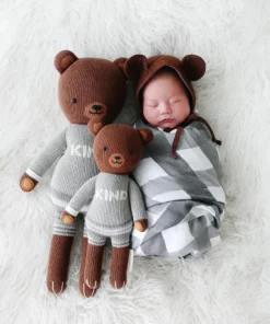 Cuddle And Kind Oliver The Bear Knit Handcrafted Regular Doll Dolls + Plushies