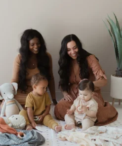 Pretty Please Teethers Mahogany Rose Reed Teething Ring Rattle Toy Toys