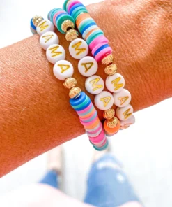 J+j Bracelets Mama Pink + Blue + Orange Bracelet