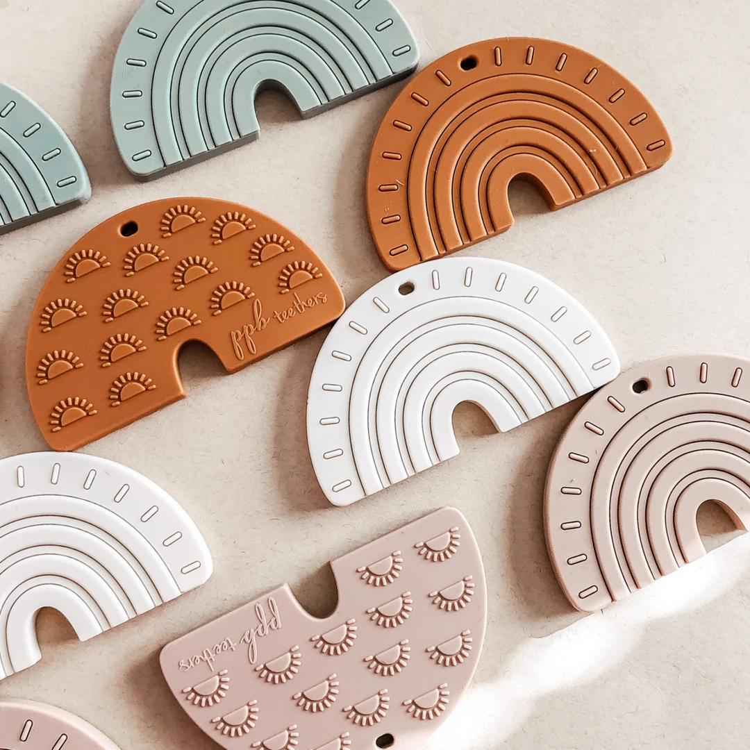 Pretty Please Teethers Toys Mahogany Rose Rainbow + Rays Teether Toy 5 Pretty Please Teethers Toys Mahogany Rose Rainbow + Rays Teether Toy