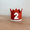 Cutest Little Party Party Time # 2 Copper Felt + White Pom Trim + White Crown