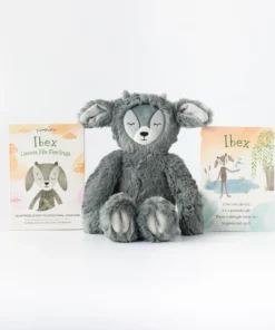 Slumberkins Ibex Kin Slate - Emotional Courage Collection Books + Puzzles