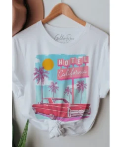 J+j Hotel California White Tee Graphic Tees