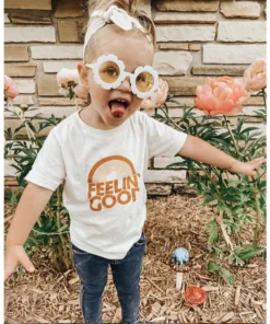 Salty Little Bums Graphic Tees Feelin' Good Cream Tee