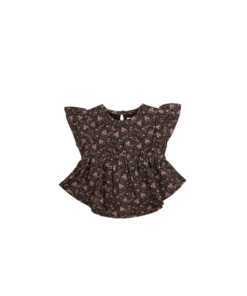 Jamie Kay Tops Peony Floral Organic Cotton Pincord Willow Top