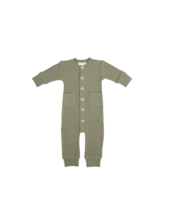 Jamie Kay Woodland Organic Cotton Waffle Knit Lincoln Romper