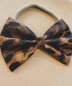 Bows For Show Leopard Print Hair Bow Headband Headwear