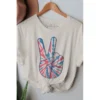 J+j Peace Sign Cream America Tee