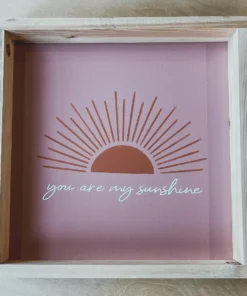 Emrose Decor Pink Sun You Are My Sunshine Sign