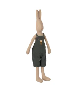 Maileg Dolls + Plushies Green Overalls Rabbit Doll Size 3