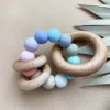 Bannor Toys Seaglass Wooden Ring Silicone Teether