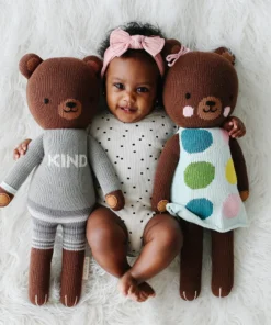 Cuddle And Kind Oliver The Bear Knit Handcrafted Regular Doll Dolls + Plushies